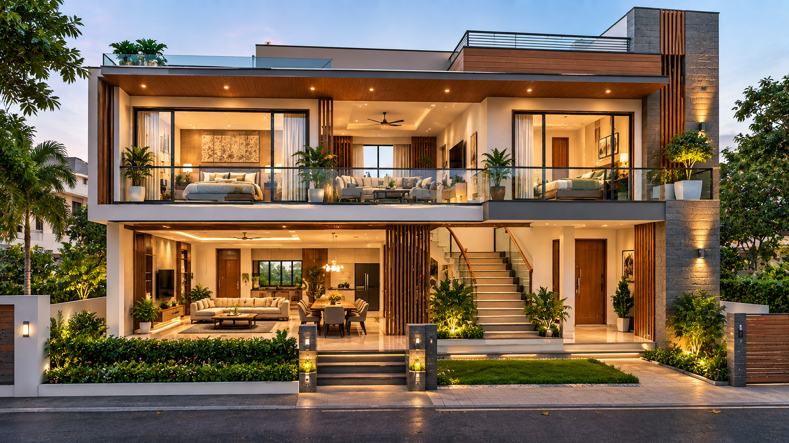 Modern Indian duplex house