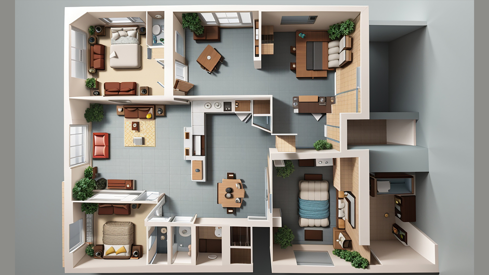 Architectural floor plan drawings