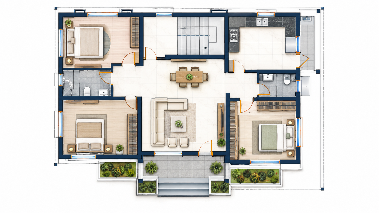 Residential architectural floor plan