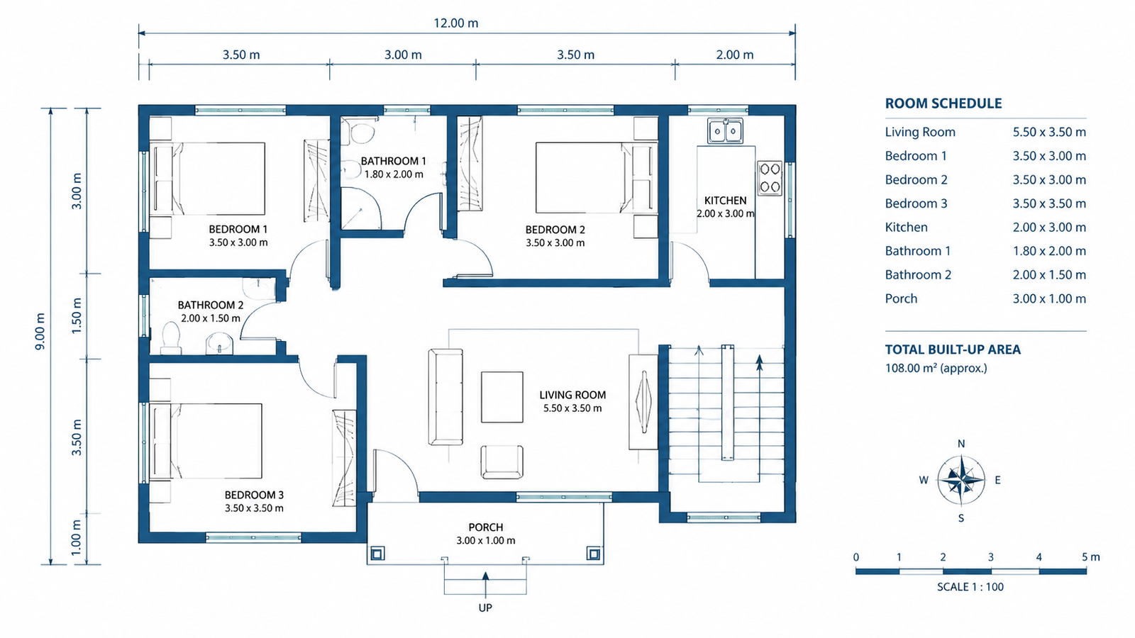 Existing residential floor plan drawing