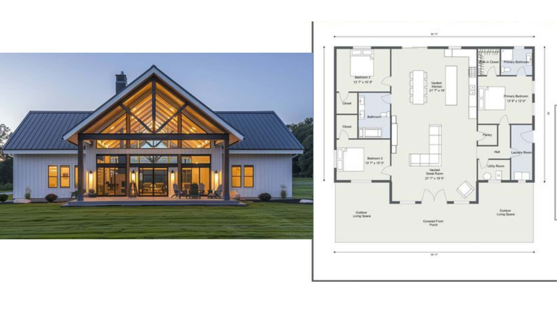 Compact Barndominium Plan