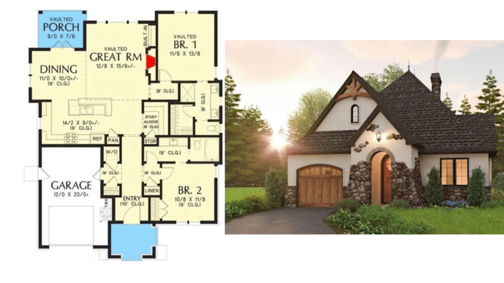 Single house floor plan layout