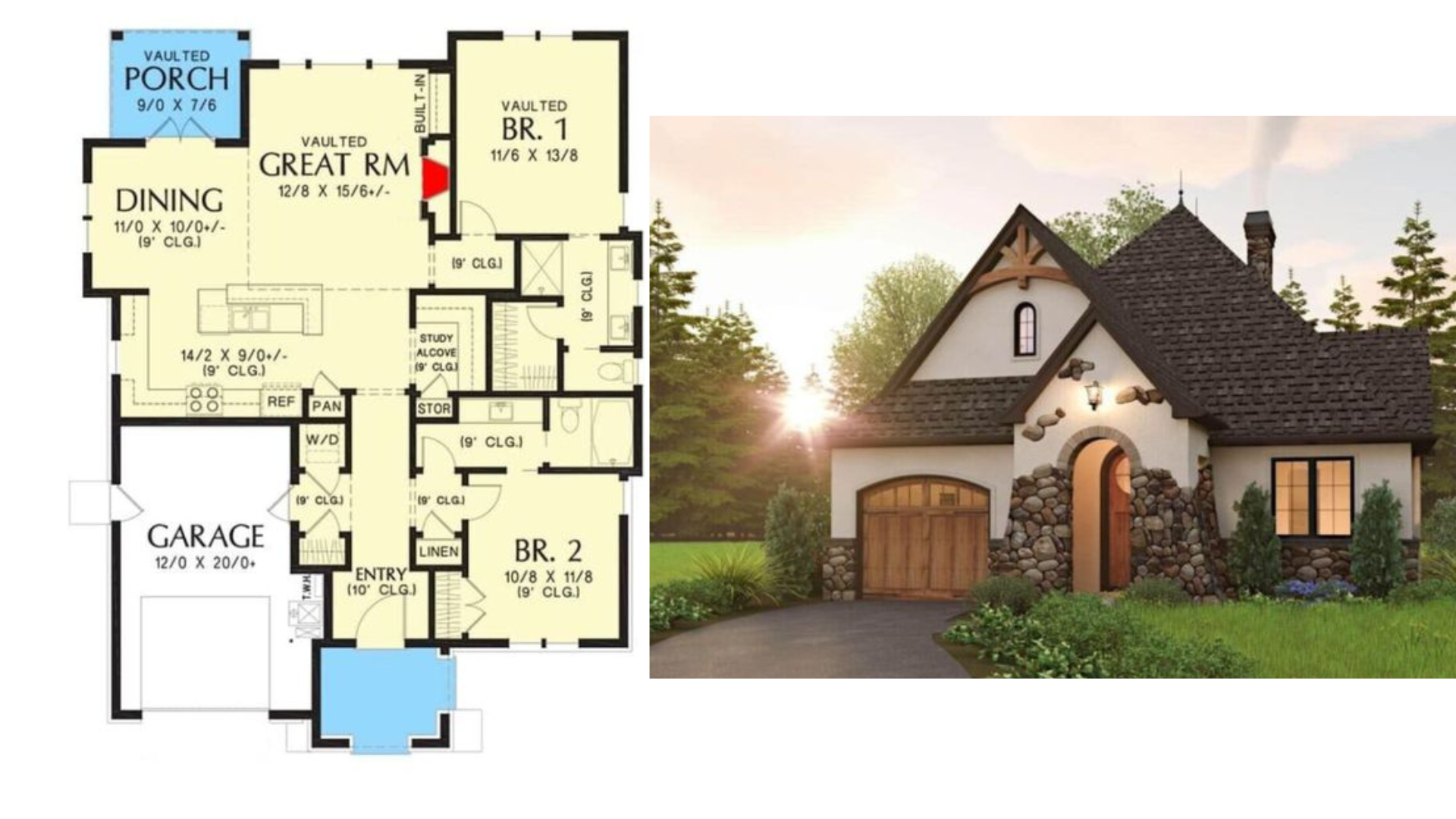 Single house floor plan layout