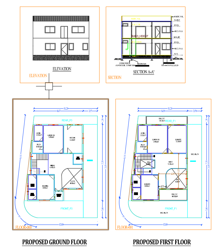 Submission drawing example in AutoCAD