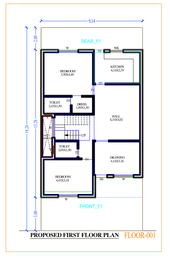 AutoCAD first floor submission drawing