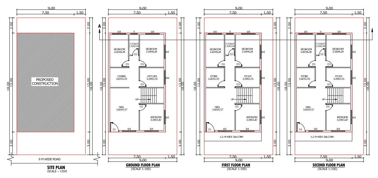 Submission drawing site plan for building approval