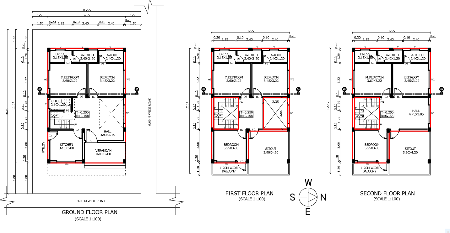 Residential floor plan for building approval submission