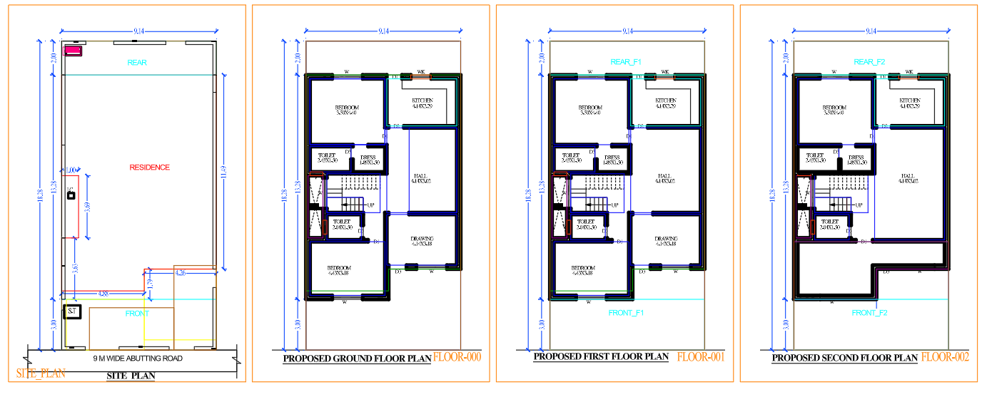 Building submission drawing AutoCAD