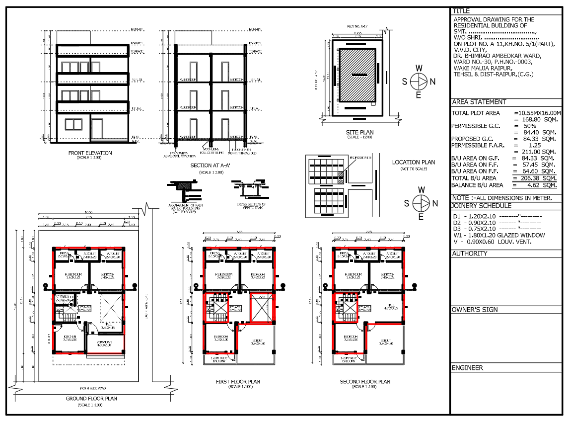 Submission drawing for building approval