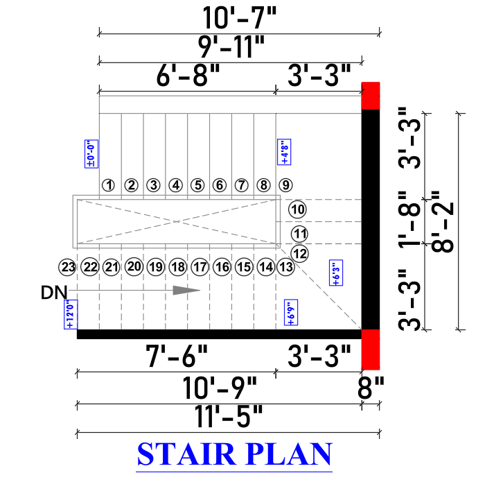 RCC stair layout