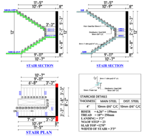 RCC Staircase Section Design