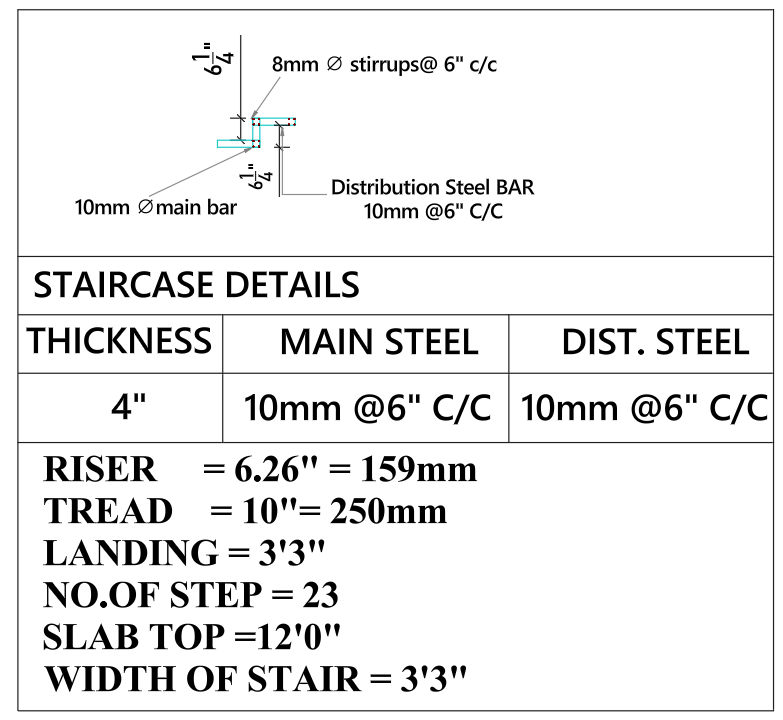 Dog leg stair drawing