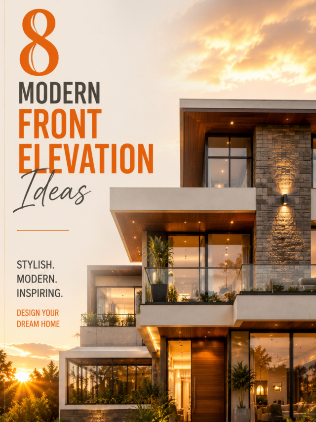 8 Modern Front Elevation Ideas | MS Design Hub