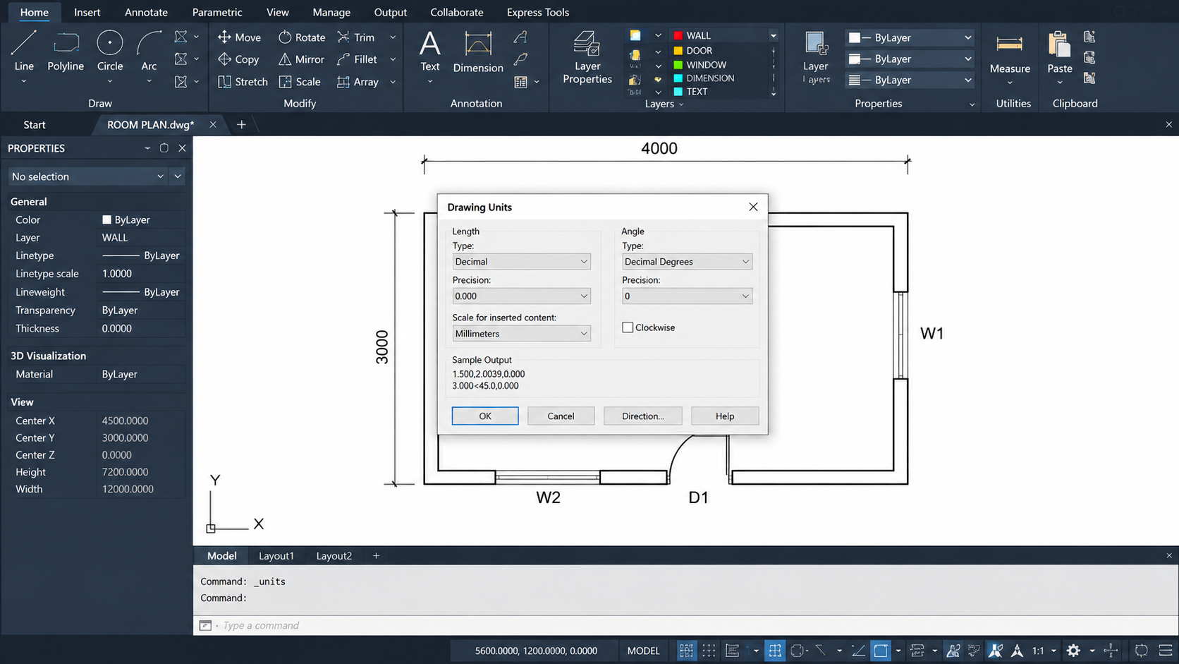 AutoCAD drawing setup for beginners