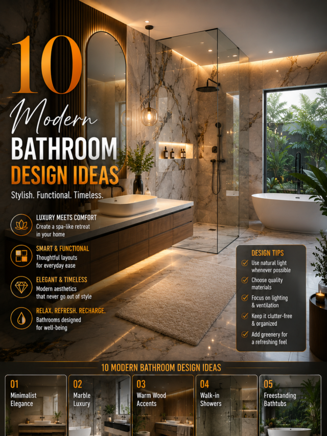 10 Modern Bathroom Design Ideas for Luxury Homes | MS Design Hub