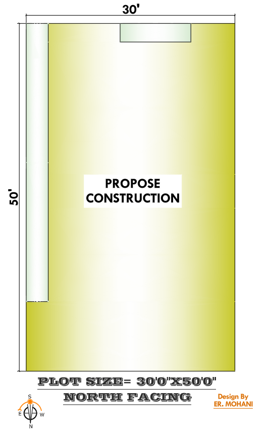 30×50 house plot dimensions and layout details