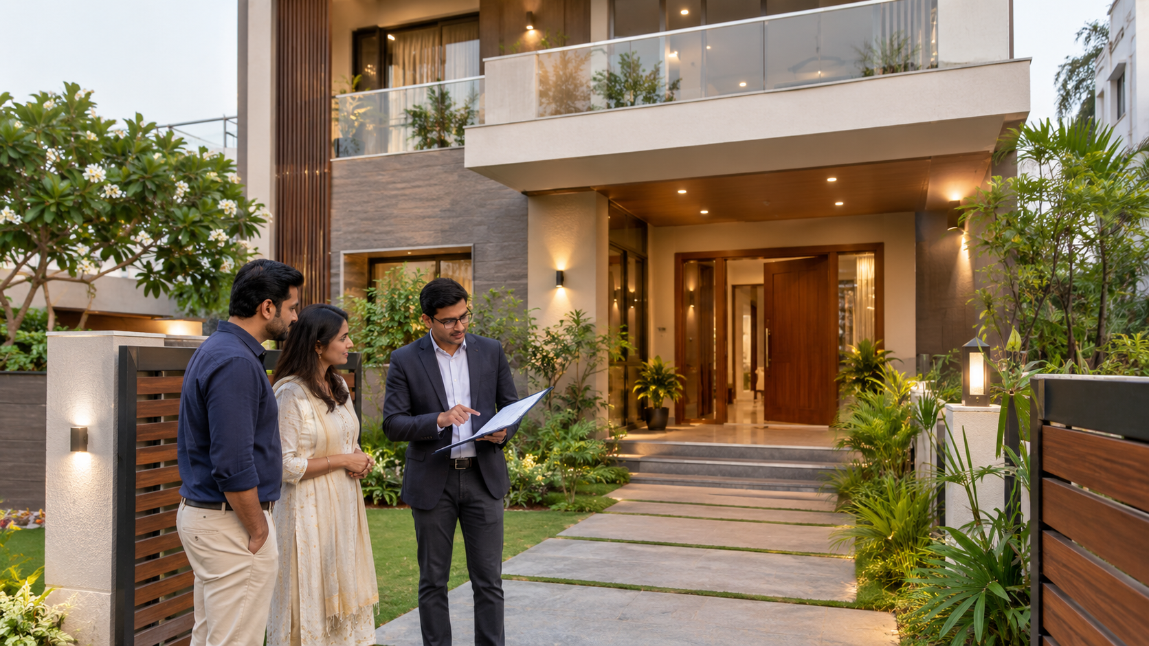 Modern Indian home main entrance planned according to Vastu