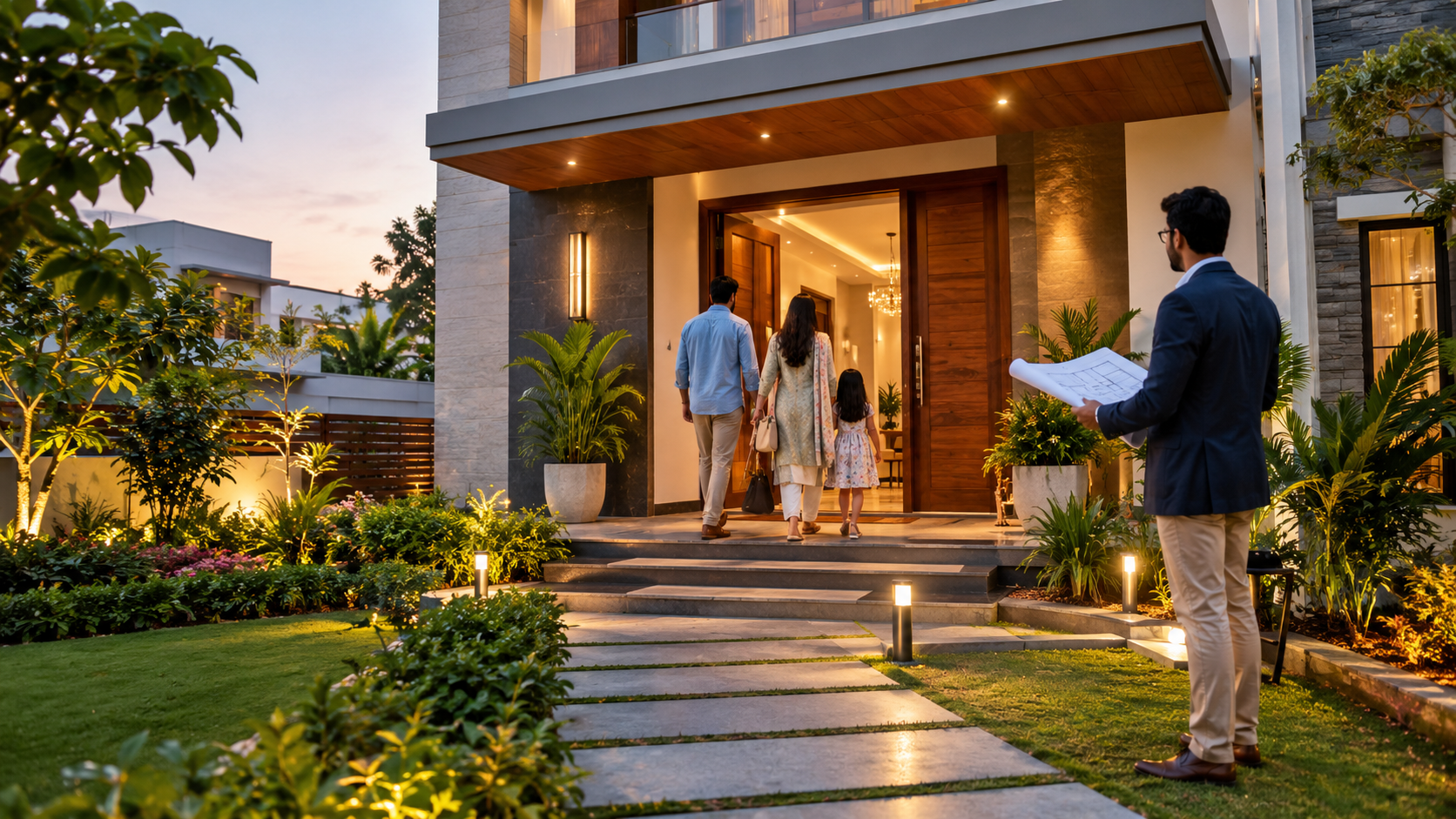 Modern Indian home entrance combining Vastu and practical design