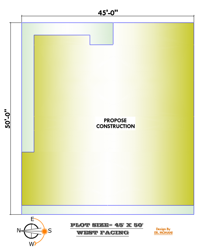 45×50 east facing plot detail